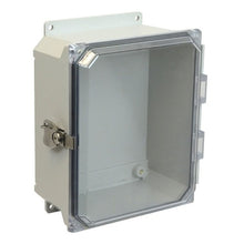 8 Inch Width Twist JIC Size Fiberglass Enclosure with Clear Covers AMU1084CCTF