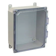 4 Inch Depth ULTRALINE AMU Series JIC Size Fiberglass Enclosure with Clear Covers AMU1084CC