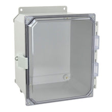 NEMA 4X ULTRALINE AMU Series JIC Size Fiberglass Enclosure with Clear Covers AMU1086CCNLF