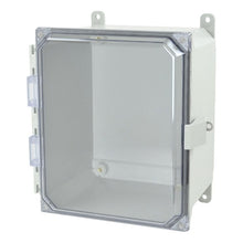 1 Door Nonmetallic Snap Latch Fiberglass Enclosure with Clear Covers AMU1086CCNL