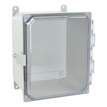 1 Door Nonmetallic Snap Latch Fiberglass Enclosure with Clear Covers AMU1086CCNL