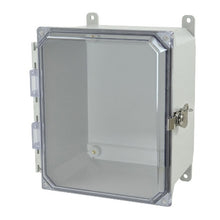 8 Inch Width Wall Mount Fiberglass Enclosure with Clear Covers AMU1086CCT