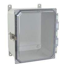 8 Inch Width Wall Mount Fiberglass Enclosure with Clear Covers AMU1086CCT