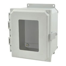 1 Door Nonmetallic Snap Latch Fiberglass Enclosure with Windows AMU1086NLWF