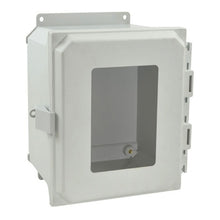 1 Door Nonmetallic Snap Latch Fiberglass Enclosure with Windows AMU1086NLWF