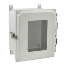 8 Inch Width Wall Mount ULTRALINE AMU Series JIC Size Fiberglass Enclosure with Windows AMU1086TW