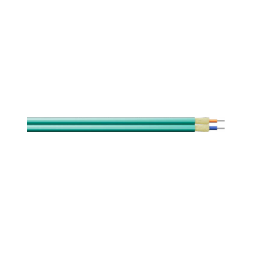 2 Fiber Riser OM4 Teraflex BR 50/125µm Fiber Optical Interconnect Cable Zip Aqua C3002PG01