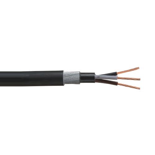 6.0mm 2C Stranded Bare Copper XLPE PVC 600/1000V Armoured Power Cable