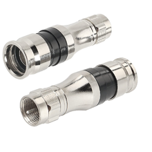 MOOKEERF RG11 CONNECTORS,F TYPE CONNECTORS,COAX CABLE COMPRESSION FITTING WITH WEATHER SEAL(Pack of 10) - RG11XWDG10