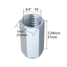 3/4"-10 ROD COUPLING NUTS, METRIC HEX COUPLING NUT - NNC35258X