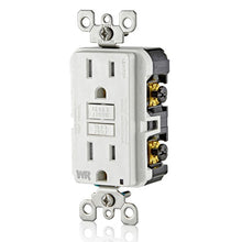 Leviton 15A 125V Tamper Resistant SmartlockPro GFCI Receptacle White GFWT1-W