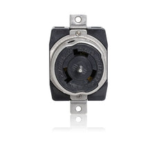 Leviton 50A 125/250V Locking Flush Mount Receptacle Black And White CS6369