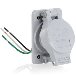 15A 125V Straight Blade Receptacle Gray LNR96-1