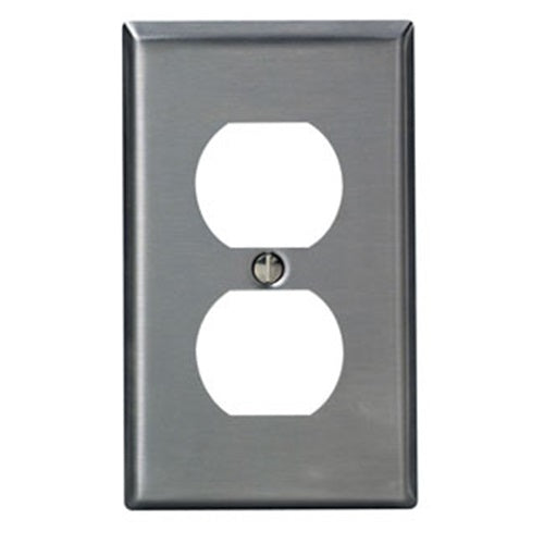 1 Gang Duplex Receptacle Wallplate Stainless Steel SSJ8-40
