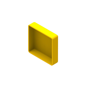 4x4 End Cap Slotless Yellow S4END-CSL