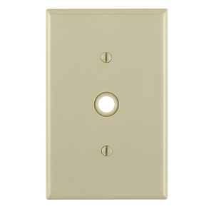 1 Gang .406 Inch Cable Wallplate Midway Size Ivory PJ11-I