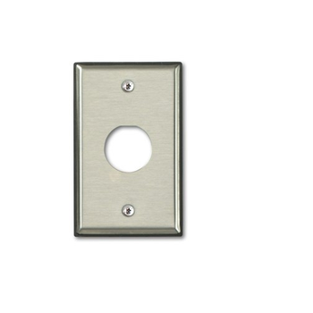 1 Port Single Gang Industrial Wallplate Stainless Steel D6710-1S1