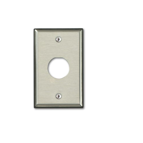 1 Port Single Gang Industrial Wallplate Stainless Steel D6710-1S1