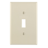 Leviton 1 Gang Toggle Wallplate Midway Size Light Almond PJ1-T