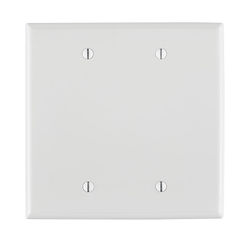 2 Gang Blank Wallplate Midway Size White PJ23-W