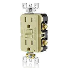 Leviton 15A 125V Tamper Resistant SmartlockPro GFCI Receptacle Ivory GFTR1-I