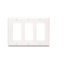 Leviton 3 Gang Decora Wallplate Midway Size White PJ263-W