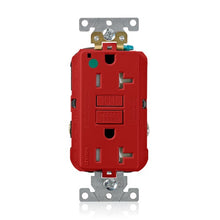 Leviton 20A 125V Tamper Resistant SmartlockPro GFCI Receptacle Red GFTR2-HGR