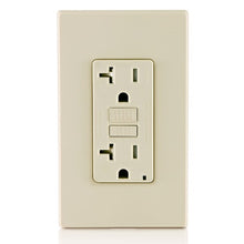Leviton 20A 125V Tamper Resistant SmartlockPro GFCI Receptacle Light Almond GFTR2-T