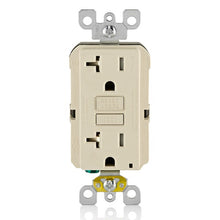 Leviton 20A 125V Tamper Resistant SmartlockPro GFCI Receptacle Light Almond GFTR2-T