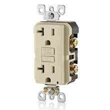 Leviton 20A 125V Tamper Resistant SmartlockPro GFCI Receptacle Light Almond GFTR2-T