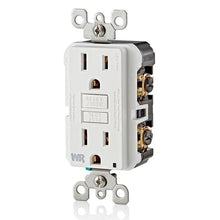 Leviton 15A 125V Weather Resistant SmartlockPro GFCI Receptacle White GFWR1-W