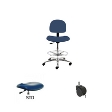 24" H - 34" H Bench Height Fabric Chair No Arms AL10-F