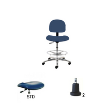 24" H - 34" H Bench Height Fabric Chair No Arms AL10-F
