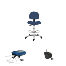 24" H - 34" H Bench Height Fabric Chair No Arms AL10-F