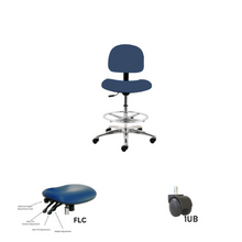 24" H - 34" H Bench Height Fabric Chair No Arms AL10-F