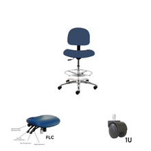 24" H - 34" H Bench Height Fabric Chair No Arms AL10-F