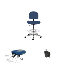 24" H - 34" H Bench Height Fabric Chair No Arms AL10-F