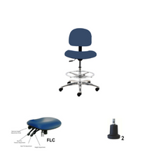 24" H - 34" H Bench Height Fabric Chair No Arms AL10-F