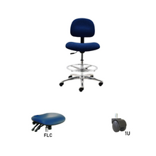 24" H - 34" H Bench Height Fabric Chair No Arms AL10-F