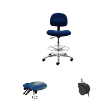 24" H - 34" H Bench Height Fabric Chair No Arms AL10-F