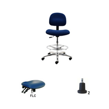 24" H - 34" H Bench Height Fabric Chair No Arms AL10-F