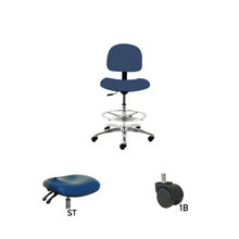 24" H - 34" H Bench Height Fabric Chair No Arms AL10-F