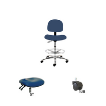 24" H - 34" H Bench Height Fabric Chair No Arms AL10-F