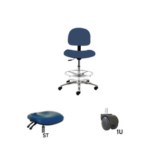 24" H - 34" H Bench Height Fabric Chair No Arms AL10-F