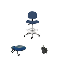 24" H - 34" H Bench Height Fabric Chair No Arms AL10-F