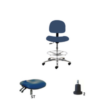 24" H - 34" H Bench Height Fabric Chair No Arms AL10-F