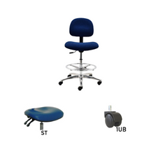 24" H - 34" H Bench Height Fabric Chair No Arms AL10-F