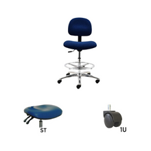 24" H - 34" H Bench Height Fabric Chair No Arms AL10-F