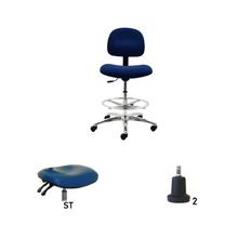 24" H - 34" H Bench Height Fabric Chair No Arms AL10-F