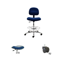 24" H - 34" H Bench Height Fabric Chair No Arms AL10-F